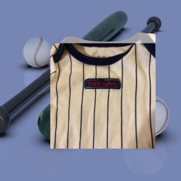 Carter’s Cotton Stripe Onesie - Picture 3 of 4